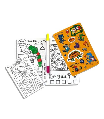Ooly Let's Go! Taşınabilir Aktivite Boyama Seti - Robo Dinos