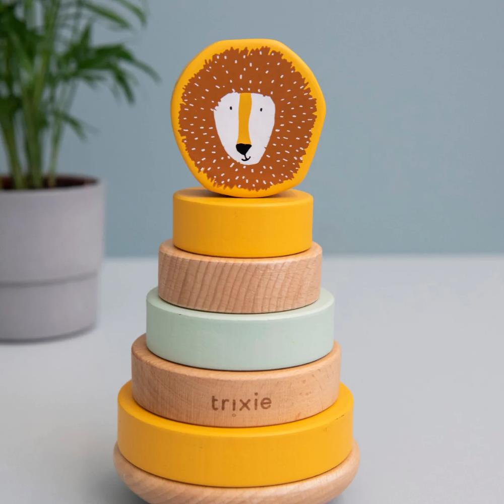 Trixie - Wooden Stacking Toy - Ahşap Oyuncak - Mr. Lion