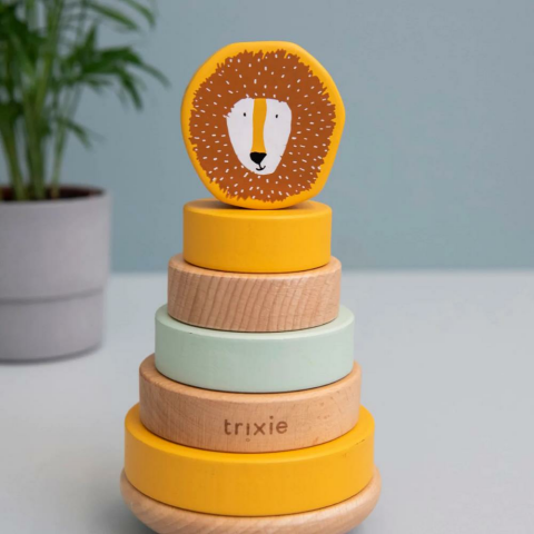 Trixie - Wooden Stacking Toy - Ahşap Oyuncak - Mr. Lion
