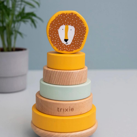 Trixie - Wooden Stacking Toy - Ahşap Oyuncak - Mr. Lion
