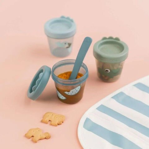 Done by Deer - Croco - 3'lü Atıştırmalık Kabı - Mavi