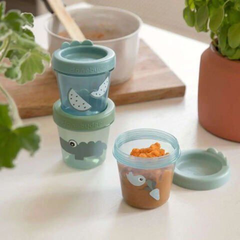 Done by Deer - Croco - 3'lü Atıştırmalık Kabı - Mavi