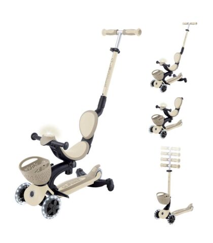 Globber Go Up Baby 360 Işıklı Scooter - Koyu Bej