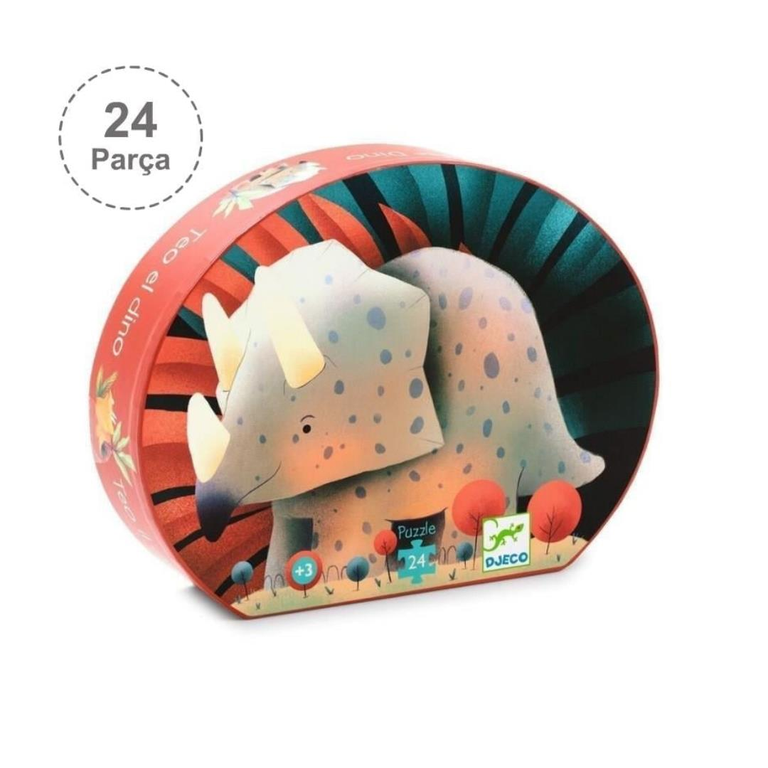 Djeco Dekoratif Puzzle 24 Parça - Teo the Dinosaur
