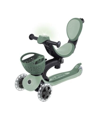 Globber Go Up Baby 360 Işıklı Scooter - Zeytin Yeşili