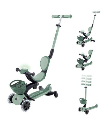 Globber Go Up Baby 360 Işıklı Scooter - Zeytin Yeşili