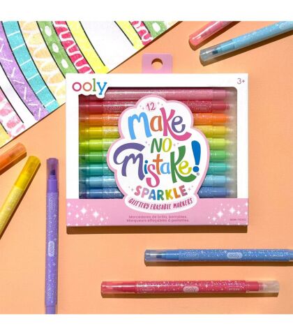 Ooly Make No Mistake Glitter Silinebilir 12’li Keçeli Kalem