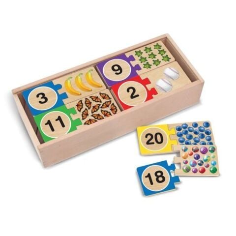 Melissa&Doug Ahşap Sayılar Eşleştirme Puzzle