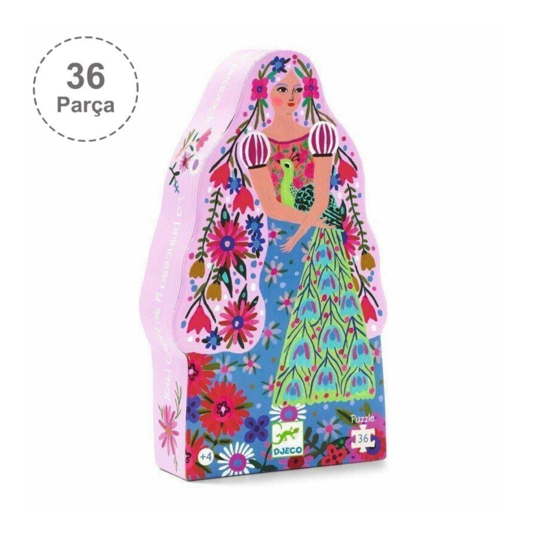 Djeco Dekoratif Puzzle 36 Parça - Princess & Peacock