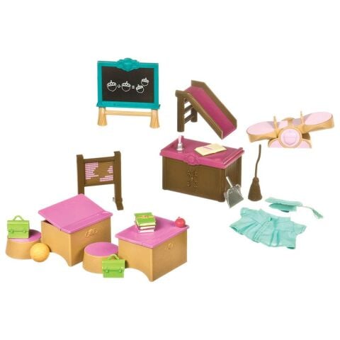 Li'l Woodzeez Sınıf ve Oyun Parkı - Classroom & Playground Set