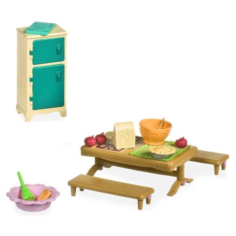 Li'l Woodzeez Yatak Odası ve Yemek Odası Seti - Furniture Playset