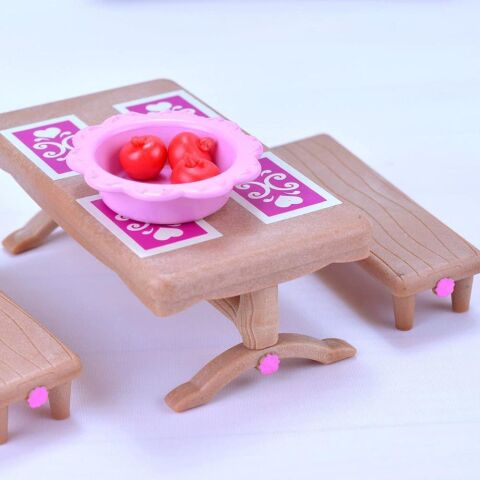 Li'l Woodzeez Yatak Odası ve Yemek Odası Seti - Furniture Playset