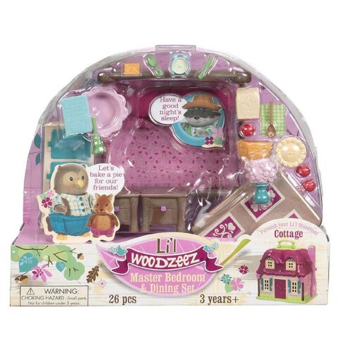Li'l Woodzeez Yatak Odası ve Yemek Odası Seti - Furniture Playset