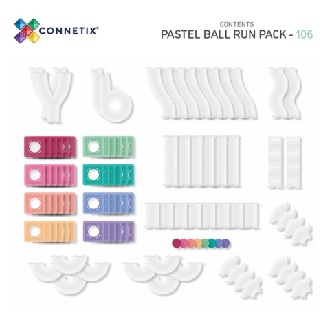 Connetix Pastel Ball Run Set - 106 Parça