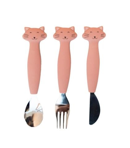 Trixie Silikon Çatal Kaşık ve Bıçak Seti Mrs.Cat