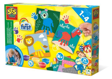 Ses Creative - İlk Parmak Boya Setim- Elle Boyanan Hayvanlar