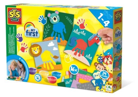Ses Creative - İlk Parmak Boya Setim- Elle Boyanan Hayvanlar