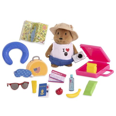 Li'l Woodzeez Seyahat Seti - Travel Playset with Animal Figurine