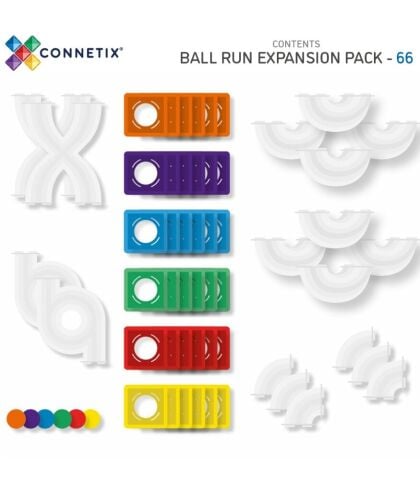 Connetix Rainbow Ball Run Expansion Pack Manyetik Bloklar - 66 Parça