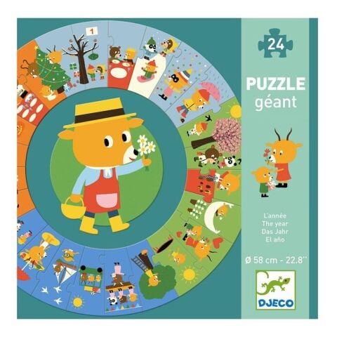 Djeco Yuvarlak Puzzle 24 Parçalı Yapboz / Bir Yıl
