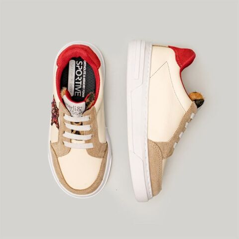 Merli&Rose Star Deri Sneaker | Glare Red