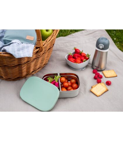 Beaba Paslanmaz Çelik Gıda Saklama Kabı - Sage Green