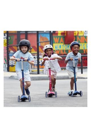 Maxi Micro Deluxe LED 3 Tekerlekli Scooter Blue
