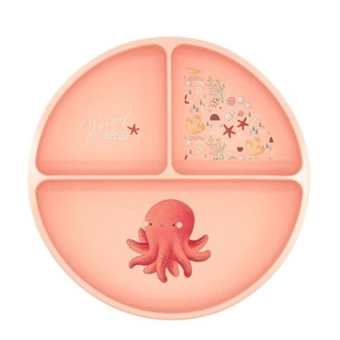 Sassi - Vakumlu Silikon Tabak - Pratik Ahtapot