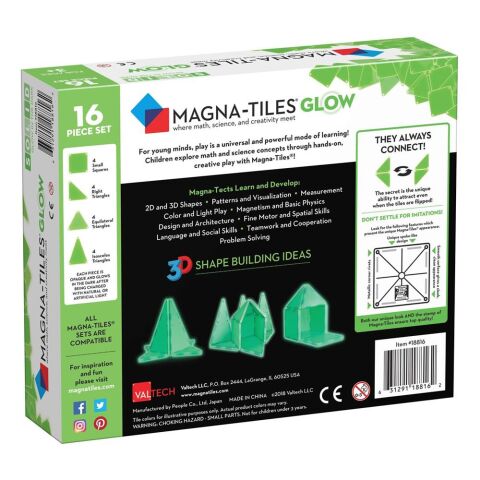 Magna-Tiles Gece Parlayan 16'lı Set