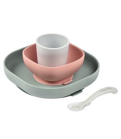 Beaba - 4'lü Silikon Beslenme Seti Eucalyptus