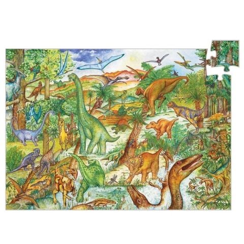 Djeco Dev Puzzle 100 Parçalı Yapboz / Dinosaurs - Booklet