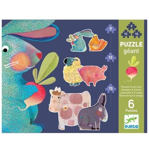 Djeco Dev Puzzle 72 Parçalı Yapboz / Dandelion & Friends