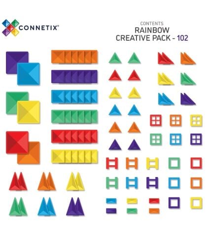Connetix Rainbow Creative Pack Manyetik Bloklar - 102 Parça