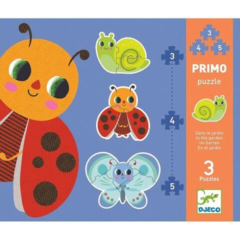 Djeco İlerleyen Puzzle / In The Garden - 3, 4, 5 Pcs Yapboz