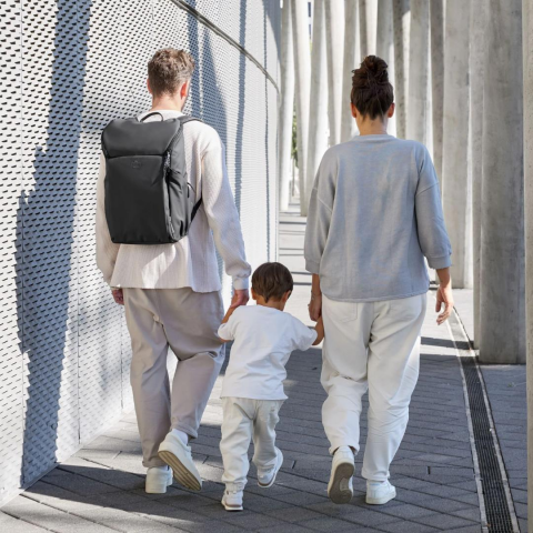 Lassig Slender Up Bebek Bakım Sırt Çantası Black