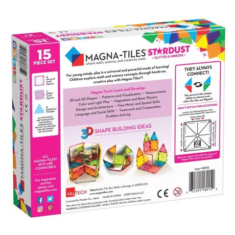 Magna-Tiles Parıltılı ve Aynalı 15'li Set