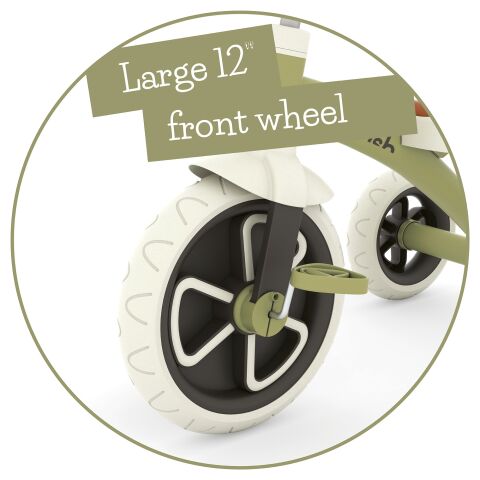 Chillafish - Ziggi - Üç Tekerlekli Bisiklet (12 inç) - Olive
