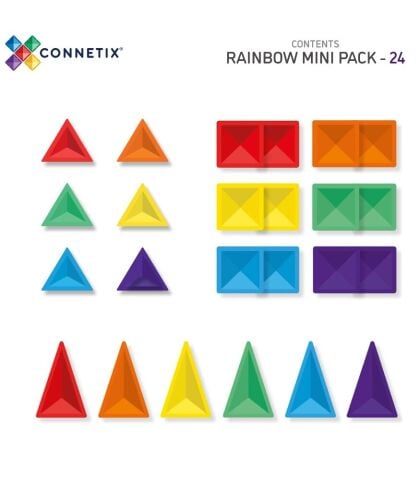 Connetix Rainbow Mini Pack Manyetik Bloklar - 24 Parça