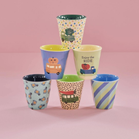 Rice - Melamin Küçük Bardak Seti - Happy Cars