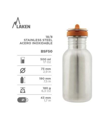 Laken Acero T.FLOW Paslanmaz Çelik Suluk 500 ml - Eco Robot