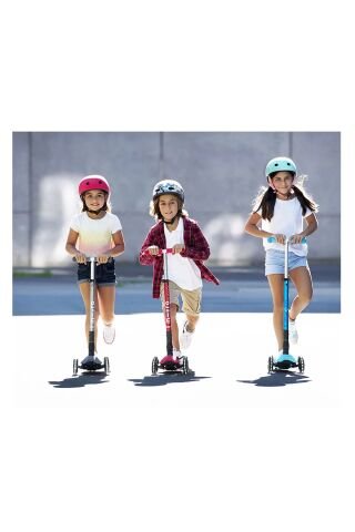 Micro Maxi Micro Deluxe LED Foldable 3Tekerlekli Scooter Navy Blue