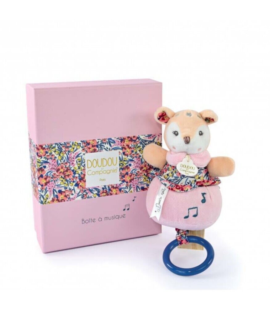 Doudou Müzikli Pembe Yavru Geyik 20 cm
