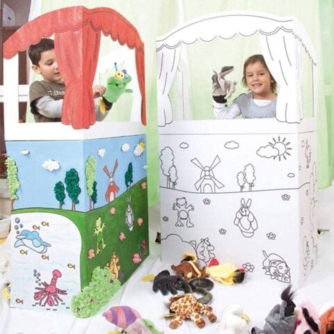 Beleduc Boyanabilir Kukla Tiyatro Sahnesi / Suluboya Hediyeli