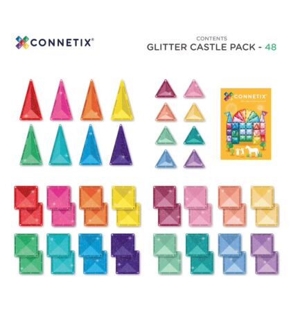 Connetix Glitter Castle Pack Manyetik Bloklar - 48 Parça