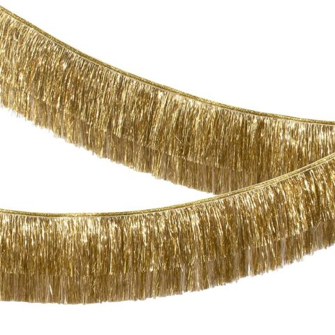 Meri Meri - Gold Tinsel Fringe Garland - Altın Püsküllü Asılan Süs