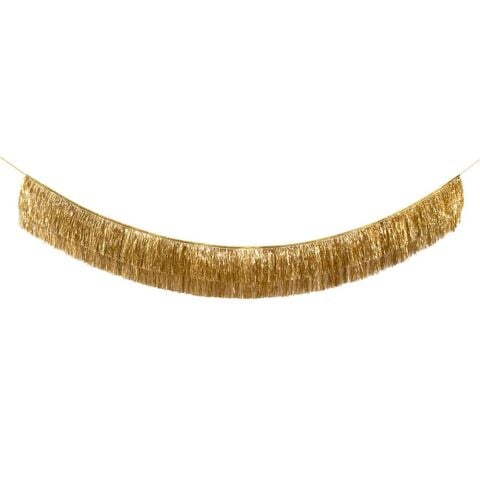 Meri Meri - Gold Tinsel Fringe Garland - Altın Püsküllü Asılan Süs