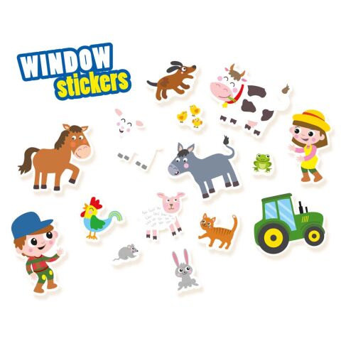 SES Creative Tak Çıkar Pencere Çıkartmaları - Çiftlik