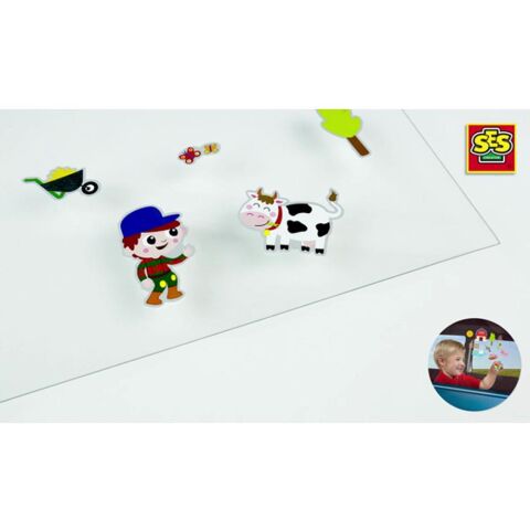 SES Creative Tak Çıkar Pencere Çıkartmaları - Çiftlik