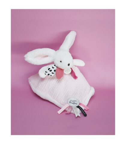 Doudou Hediye Kutulu Pembe Tavşan Uyku Arkadaşı 25 cm