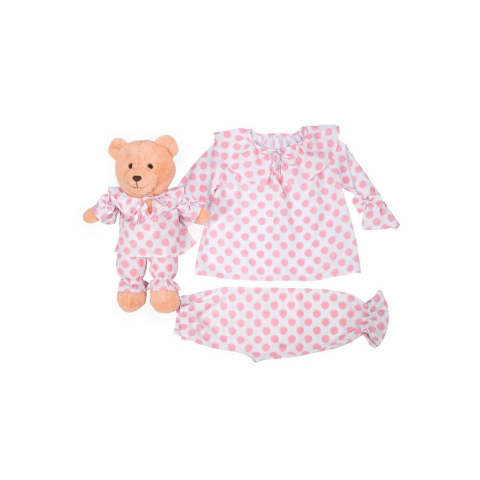 Luna Mia Salmon Dot Sleeve Uyku Arkadaşlı Çocuk Pijama Takımı